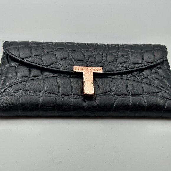 Ted Baker London Wallet Clutch Purse‎ Rose Gold "T" Branded - Picture 11 of 12